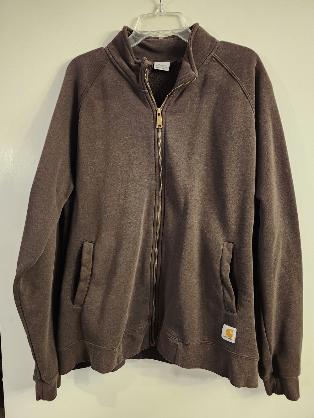 Carhartt Men's Dark Brown Zip-Up Shirt Jacket